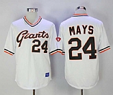 San Francisco Giants #24 Willie Mays Mitchell And Ness White Stitched Jersey,baseball caps,new era cap wholesale,wholesale hats